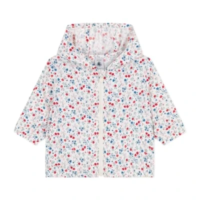 Abbildung von Petit Bateau Floral Regenjacke / wasserabweisende Jacke für Kinder, Größe: 74, Marshmallow multico