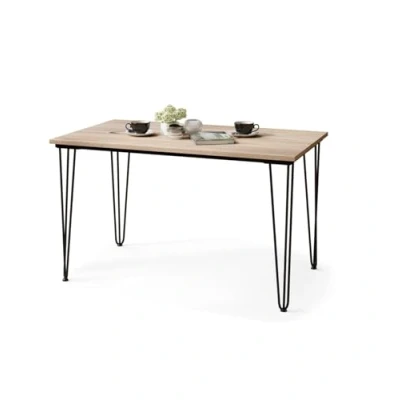 Abbildung von All4All Esstisch Hugo Tisch mit Hairpin Legs Küchentisch Esszimmertisch Industriell Metallbeinen Schreibtisch Loft Beine 120x70cm Sonoma Eiche 07