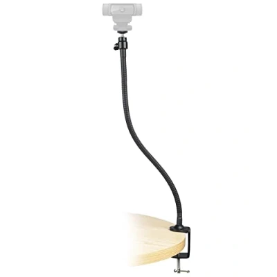 Abbildung von AYIZON Webcam Halterung, Kamera Klemme Halter für Logitech Brio 4 K, c925e, C922 X, C922, C930e, C930, C920, C615 64 cm Länge