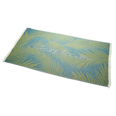 Abbildung von Volkswagen 7T0084500 Badetuch Design Handtuch Strandtuch 180x90cm Badehandtuch, mit California Schriftzug, grün/türkis