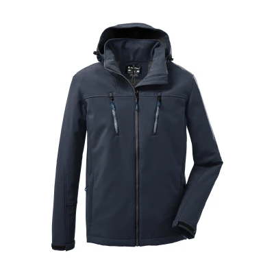Abbildung von killtec Herren Softshelljacke/Outdoorjacke mit abzippbarer Kapuze KOW 163 MN SFTSHLL JCKT, dunkelnavy, XL, 37711 000