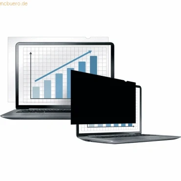 Abbildung von Fellowes Blickschutzfilter PrivaScreen Widescreen 58,42cm/23Zoll schwa