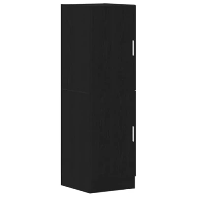 Abbildung von vidaXL Küchenschrank Schwarz 38x41,5x131,5 cm Holzwerkstoff, Schrank, Küchenzeile, Beistellschrank, Vorratsschrank, Geschirrschrank, Sideboard