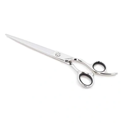 Abbildung von Termix Barber professionelle, 17,8 cm (7 Zoll) lange Premium Schere. Hochwertige, professionelle Friseurschere für Haare und Bart, mit konkaven Klingen aus Edelstahl.