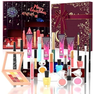 Abbildung von Beauty Adventskalender 2023 24 Ausgewählte Einzigartige Hautpflege Kosmetik, Überraschungs Beautyprodukten für Frauen Teenager Mädchen, Make up Sets Geschenke die Adventszeit