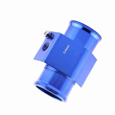 Abbildung von Keenso Auto Wassertemperatur Adapter, Universal 26 40mm 3 Wege Wassertemperaturanzeiger Verbindungsrohr Sensor Adapter mit Edelstahlklemmen (34MM)