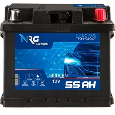 Abbildung von NRG Premium Autobatterie 12V 55Ah 500A/EN Batterie ersetzt 45Ah 47Ah 50Ah 52Ah 53Ah 54Ah