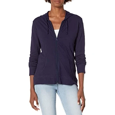 Abbildung von Hanes Damen Jersey Full Zip Hoodie, Navy, L EU