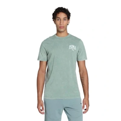 Abbildung von Puma Class Washed TEE Tshirt print, Herren, Größe: XS, Green moon