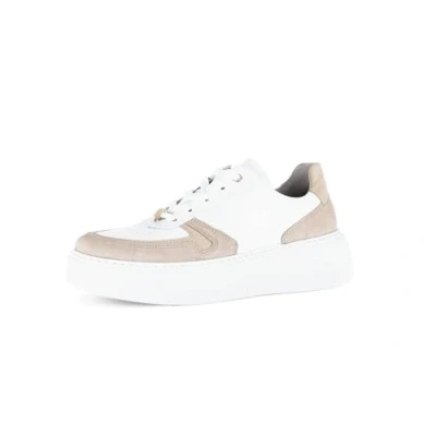 Abbildung von Gabor Damen Low Top Sneaker, Frauen Halbschuhe,straßenschuhe,Strassenschuhe,Sportschuhe,Freizeitschuhe,weis/oasi/tort(go),42.5 EU / 8.5 UK
