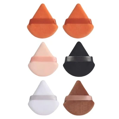 Abbildung von PARENCE. Set mit 6 Make up Quasten Das unverzichtbare Accessoire für eine perfekte Anwendung/weich und samtig, vielseitig, kompakt zufällige Farben