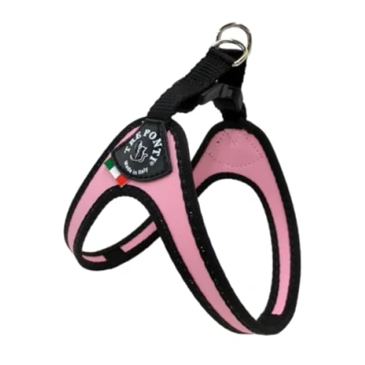 Abbildung von Tre Ponti Geschirr Easy Fit Classic scharzer Rand mit Click Verschluss rosa 33 37 cm bis ca. 5 kg