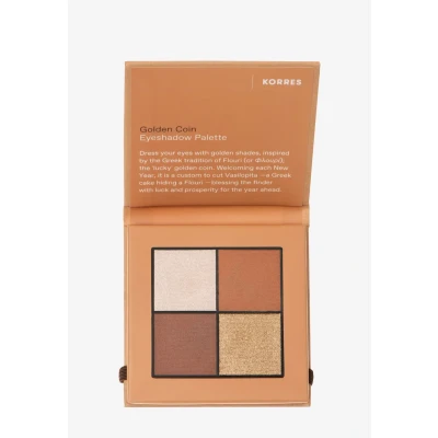 Abbildung von KORRES Eyeshadow Palette Golden Coin, Lidschattenpalette in goldenen Shades, 4 intensive Farbtöne, silikon und parabenfrei, 5g