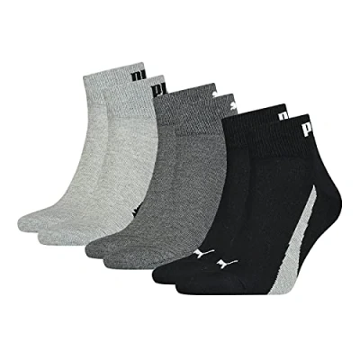 Abbildung von Puma Unisex Quarter Socken, Schwarz/Weiß, 39/42 (3er Pack)