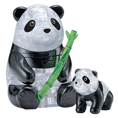 Abbildung von Crystal Puzzle 3D Pandapaar Transparentes Design 51 Teile Bausatz für Kinder und Erwachsene HCM Kinzel