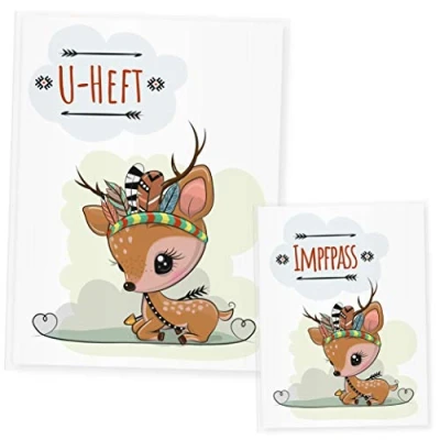 Abbildung von U Heft Hülle Set, Uheft &amp; Impfpass Waldtiere, (Uheft Reh)