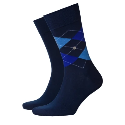 Abbildung von Burlington Everyday Argyle MIX 2PACK Onesize Socken marine, Herren, Größe: 40/46, Marine