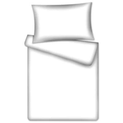 Abbildung von KiGATEX Kinderbettwäsche 2 TLG. 100% Baumwolle 40x60 + 100x135 cm mit Reißverschluss (Uni Weiss)