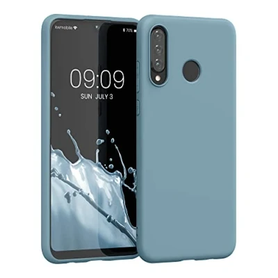 Abbildung von kwmobile Hülle kompatibel mit Huawei P30 Lite weiches TPU Silikon Case Cover geeignet für kabelloses Laden Arctic Night