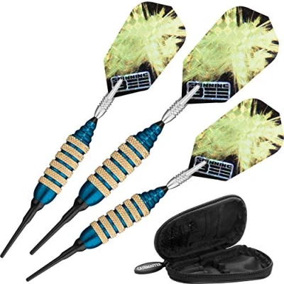 Abbildung von Viper by GLD Products Unisex Erwachsene with Storage/Travel Case, Blue, Grams Spinning Bee Soft Tip Darts mit Casemaster Aufbewahrungs /Reiseetui, blau, 16 g, 16g
