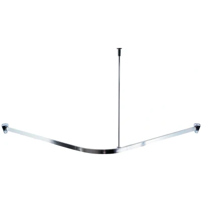 Abbildung von Ridder Vorhangschiene &quot;Hall&quot;, kürzbar, Eckstange für Duschvorhänge, Länge 90 cm