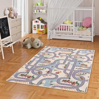 Abbildung von Snapstyle Kinderteppich Kinder Spiel Straßenteppich Fun Town, Rechteckig, Höhe: 4 mm