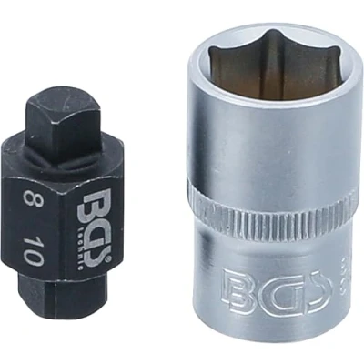 Abbildung von BGS 8991 Ölablassschrauben Einsatz Vierkant 8 mm / 10 Schlüssel füpr Ablassstopfen