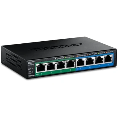 Abbildung von TRENDnet TPE TG44G 8 Port Gigabit GREENnet PoE + Switch, 4 x / Bis zu 30 Watt Port, Gigabit, 61 W Strombudget, Ethernet Unmanaged Switch