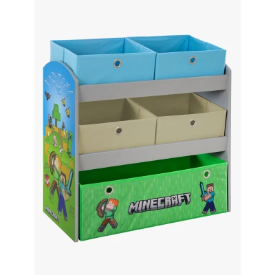 Abbildung von Minecraft Aufbewahrungsregal mit Aufbewahrungsboxen