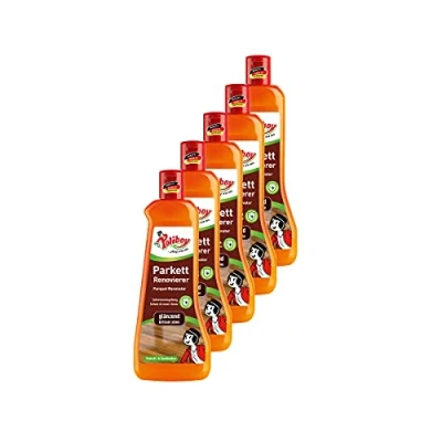 Abbildung von POLIBOY Renovierer glänzend Parkettaufbereiter für versiegelte Holzböden Parkettversieglung durch Schutzschicht Ohne Abschleifen 5 x 500 ml Made in Germany