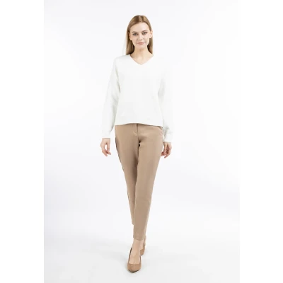 Abbildung von DREIMASTER Klassik Women&#039;s Knit Sweater XS/S / Off White 74% PolyesterAcrylic 22% Polyester 4% Elast