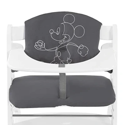 Abbildung von Hauck Hochstuhlauflage Select Disney Mickey Mouse Anthracite, Sitzkissen für Alpha Hochstuhl 2 teilige Sitzauflage