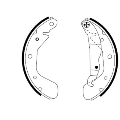 Abbildung von TEXTAR 91044800 Bremsbacken 200 29 mit Handbremshebel Zubehör OPEL: Corsa B Schrägheck, Astra F CC, A CC