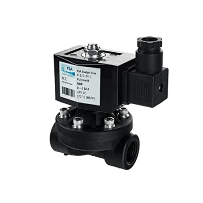 Abbildung von FSA Magnetventil Kunststoff PA6 1/2&quot; 24V DC 0 6 bar NBR stromlos geschlossen