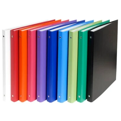 Abbildung von Exacompta 51150E 20er Pack Kunststoff Ringbuch 4 O Ring Mechanik DIN A4 Füllhöhe 15 mm farbig sortiert Organizer Ordner Hefter Plastikordner ideal für Büro und Schule
