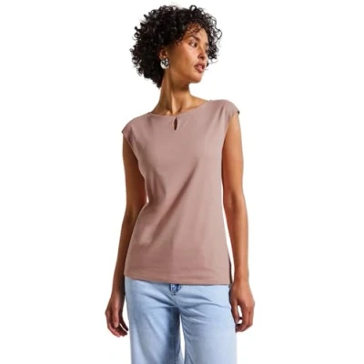 Abbildung von Street One MIT Cutout Tshirt basic, Damen, Größe: 38, Rosa
