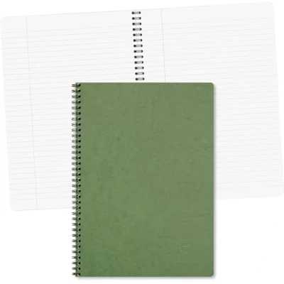 Abbildung von Clairefontaine 781453C Spiralbuch (DIN A4, 21 x 29,7 cm, Age Bag liniert mit Rand, 50 Blatt) 1 Stück grün