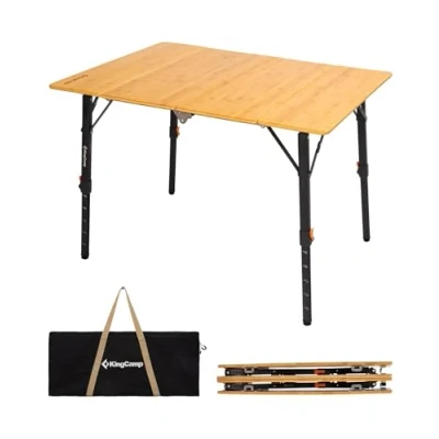 Abbildung von KingCamp Campingtisch Bumbus 100x70 cm Klapptisch höhenverstellbar 42 70cm für 2 6 Personen 4 Falten Klappbar belastbar bis 80kg