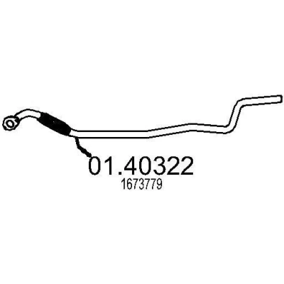 Abbildung von MTS 01.40322 Abgasrohr 2110 vorne für Mittelschalldämpfer FORD: FIESTA 6