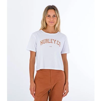 Abbildung von Hurley Damen H20 Dri University Tee T Shirt, weiß, XS