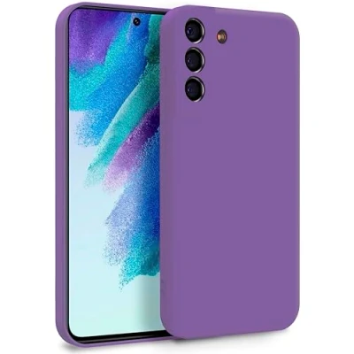 Abbildung von MyGadget Hülle für Samsung Galaxy S21 FE Zweilagige Handyhülle mit Kameraschutz Cover Innenfutter &amp; Silikon außen Lila