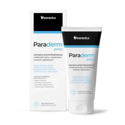 Abbildung von Paraderm Pirox Anti Schuppen Shampoo mit Trikenol Plus, Octopirox &amp; Salicylsäure Antischuppenshampoo gegen Schuppen, Schuppenflechte fettige Kopfhaut 150g