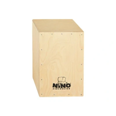 Abbildung von Nino Percussion Cajon Kinder Instrument Große Trommelkiste für ab 10 Jahren Musikinstrument Schlagfläche Baltische Birke, Natur (NINO950)