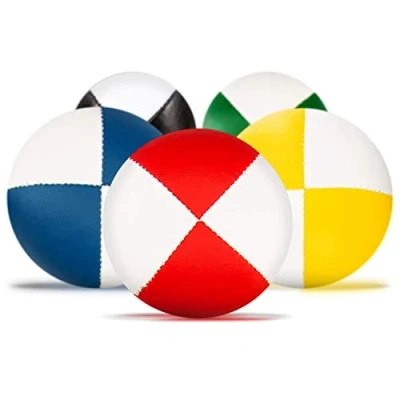 Abbildung von Jonglierbälle 5er Set (zweifarbig). Ø 67mm. 115g soft Juggling Balls
