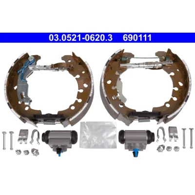 Abbildung von ATE Original TopKit 03.0521 0620.3 Bremsensatz, Trommelbremse mit Radbremszylinder, Zubehör FIAT: Panda III Schrägheck