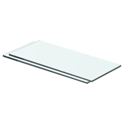 Abbildung von vidaXL 2X Regalboden Glas Glasboden Glasscheibe Glasplatte Regalbrett Ersatz Platte für Glasregal Klarglas Transparent 40x12cm