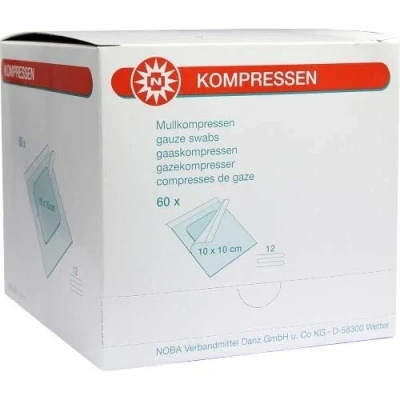 Abbildung von Mullkompressen 10x10 cm steril 12fach 60 St