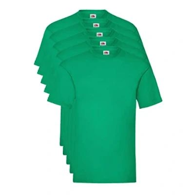 Abbildung von Fruit of the Loom Herren Valueweight 5 Pack T Shirt, Grün (Kelly Green 47), Large (5er Pack)