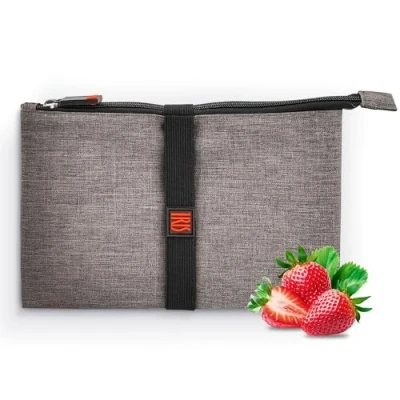 Abbildung von IRIS BARCELONA Lunchtasche, Snack Bag, Grau meliert Lebensmitteltasche, Snacktasche, wiederverwendbar, umweltfreundlich, BPA frei