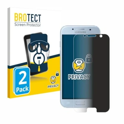 Abbildung von BROTECT (2 Stück Anti Spy Blickschutzfolie für Samsung Galaxy A5 2017 Privacy Screen Protector [Displayschutz Folie, Sichtschutz, Blaulichtfilter]